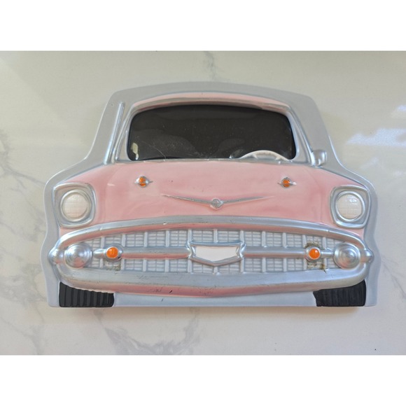 Exclusive Gifts Other - Vintage 1987 Exclusive Gifts Japan Pink Classic Car Ceramic Picture Frame 50s